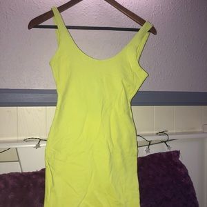 Neon yellow body dress